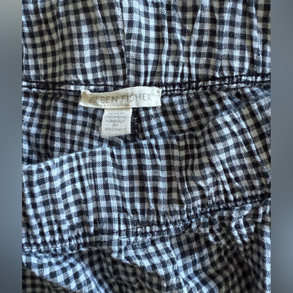 Eileen Fisher Puckered Organic Linen Pants - Picture 2 of 8
